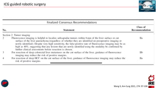 ICG guided robotic surgery
Wang X, Ann Surg 2021, 274: 97-106
 