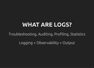 Pycon SE 2022 LT - Python Logging Best Practises | PDF
