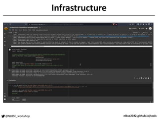 @NLBSE_workshop nlbse2022.github.io/tools
Infrastructure
 