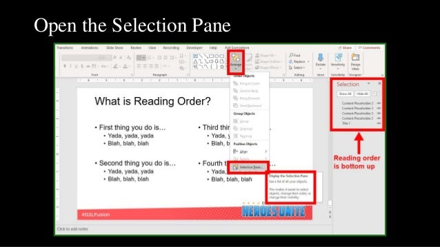 Open the Selection Pane
 
