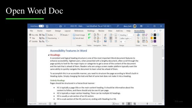Open Word Doc
 