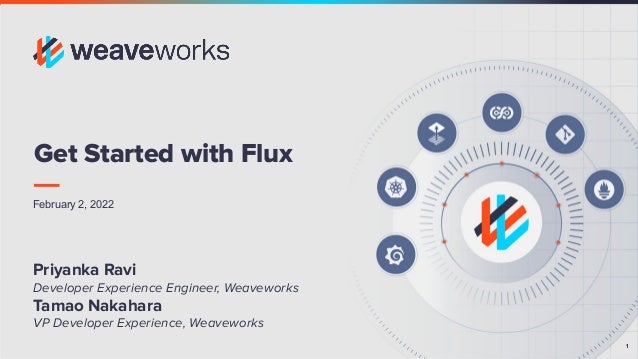1
February 2, 2022
Get Started with Flux
Priyanka Ravi
Developer Experience Engineer, Weaveworks
Tamao Nakahara
VP Developer Experience, Weaveworks
 