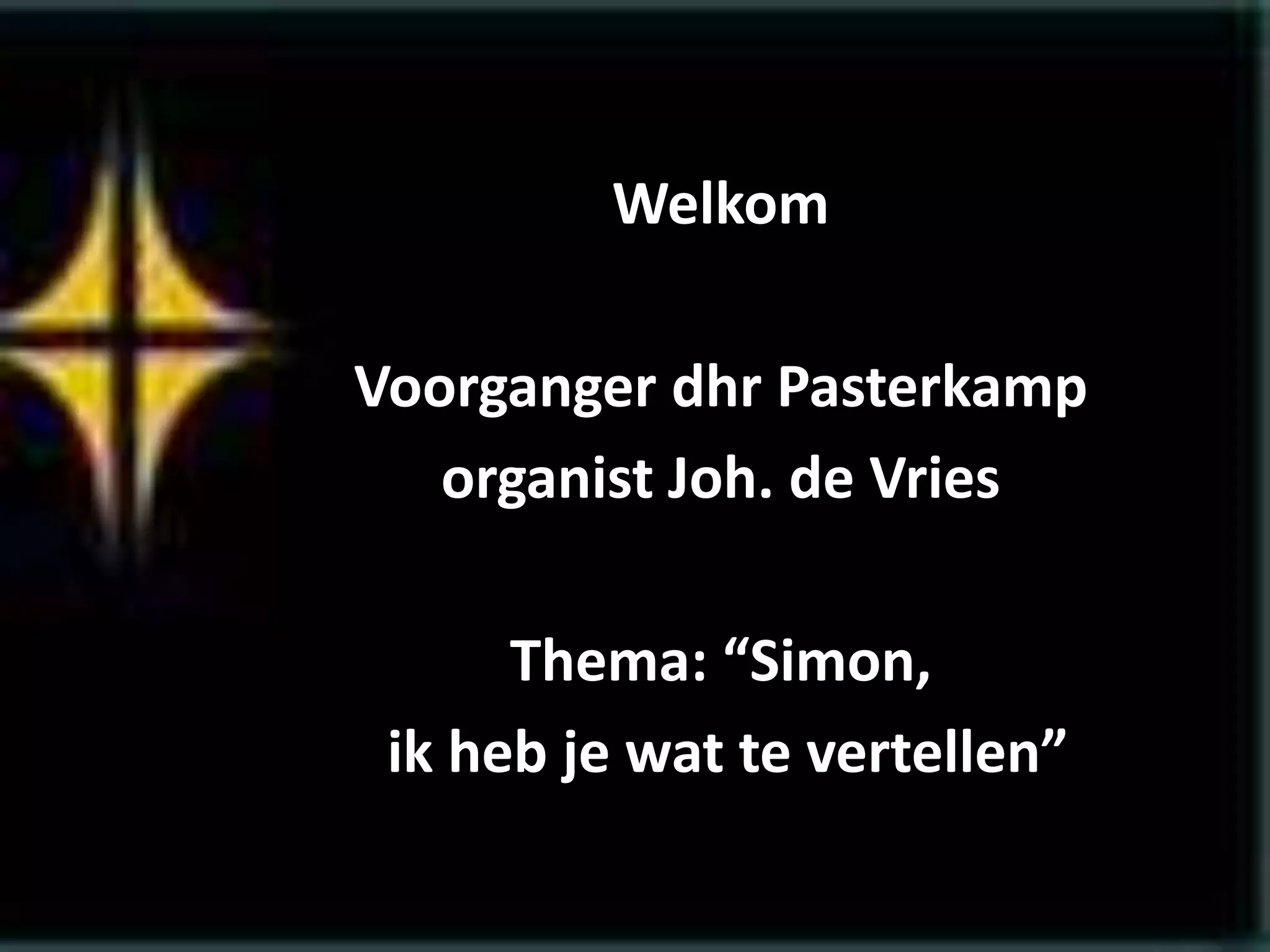 Simon ik heb je wat te vertellen | PPT