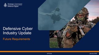 OFFICIAL
Future Requirements
Defensive Cyber
Industry Update
January 2022
 