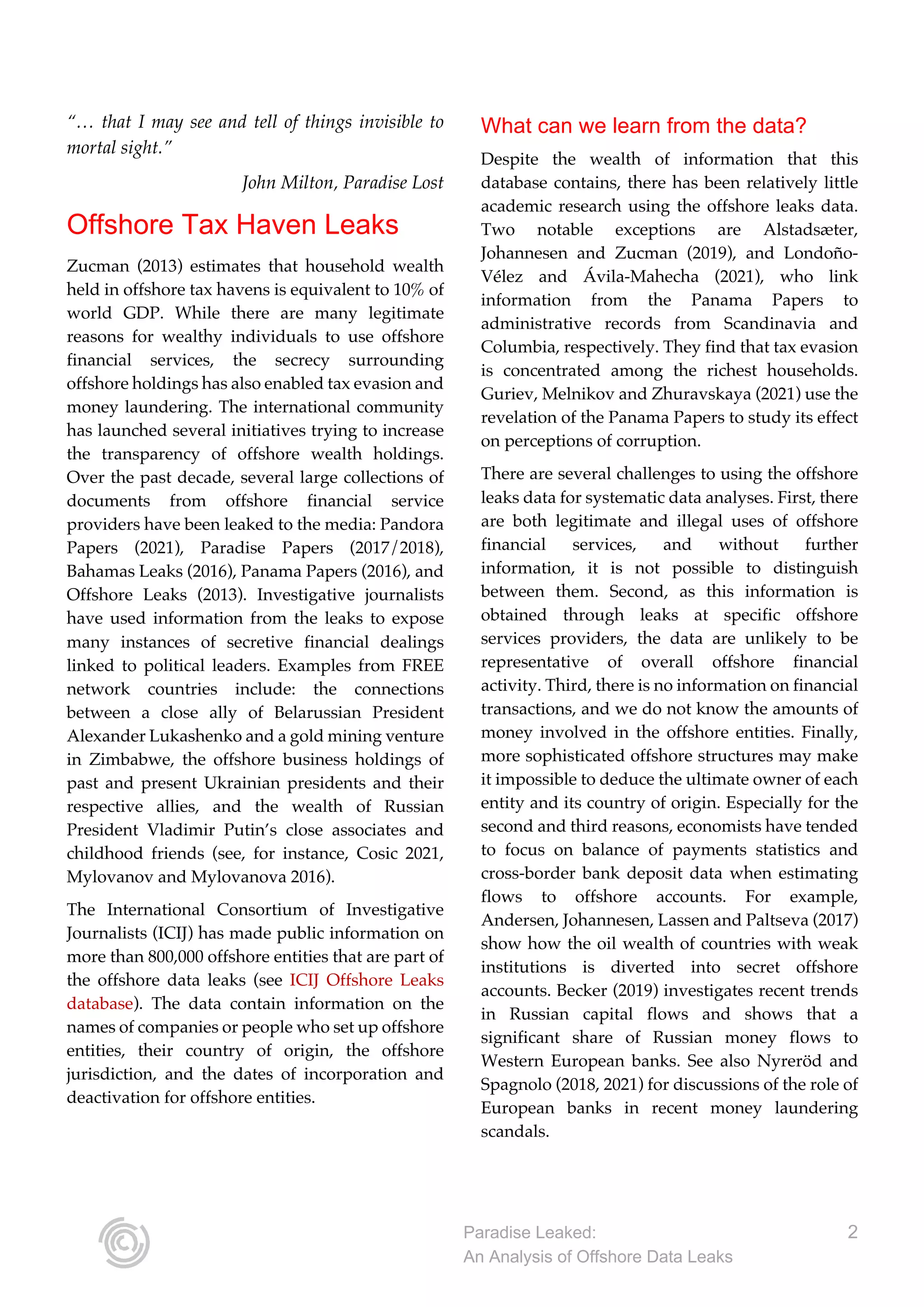 Paradise Leaked An Analysis of Offshore Data Leaks PDF
