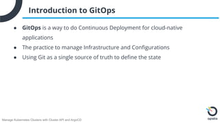Manage Kubernetes Clusters with Cluster API and ArgoCD | PDF