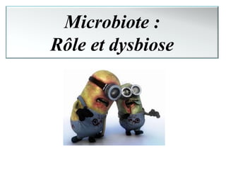 Microbiote :
Rôle et dysbiose
 
