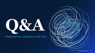 McKinsey & Company 14
McKinsey & Company 14
Q&A
Please put your questions in the chat!
 