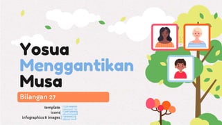 Yosua
Menggantikan
Musa
template
icons
infographics & images
Slidesgo
Flaticon
Freepik
 