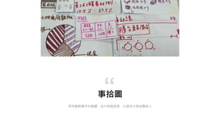 事拾圖
用來觀察事件的整體、從中挖掘洞見，以提供分享給關係人
“
 