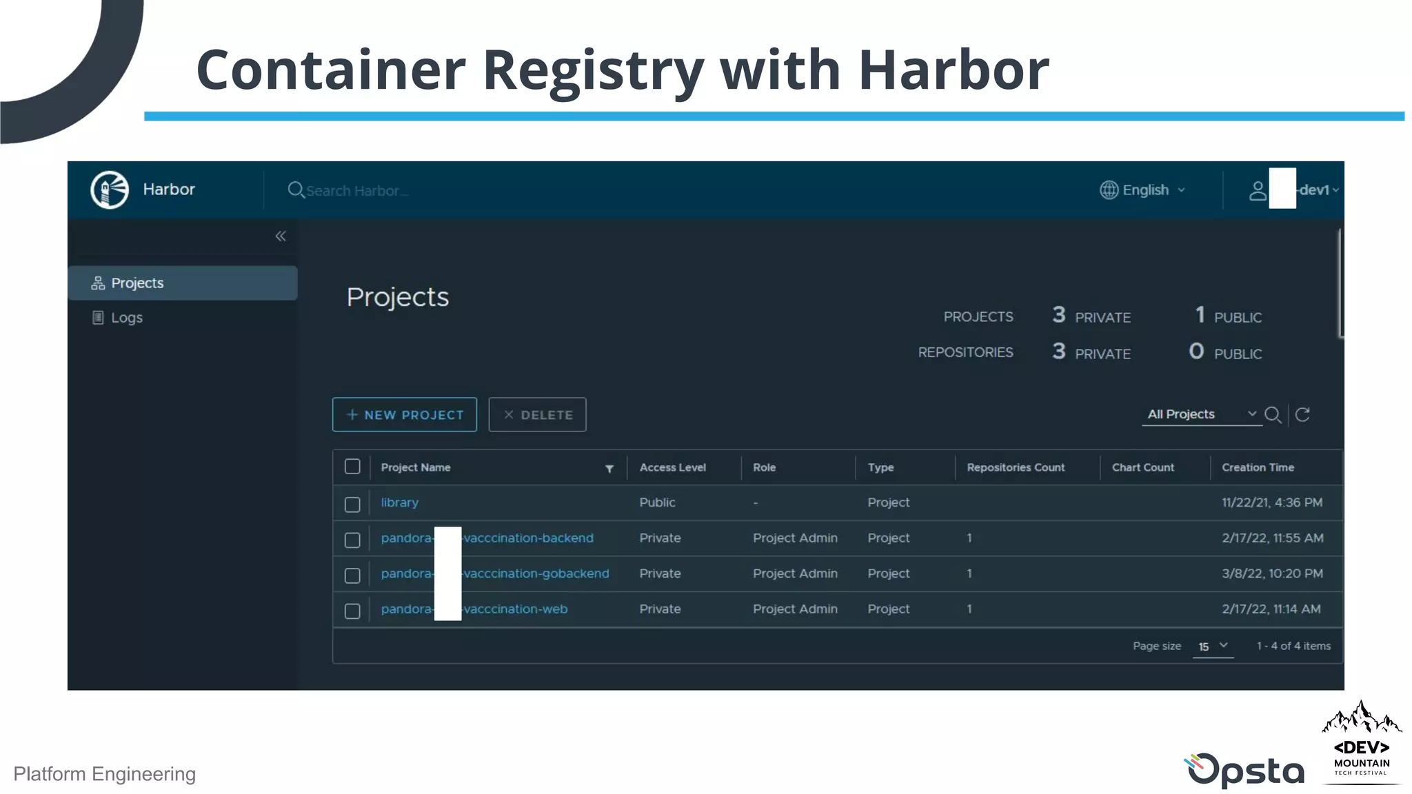 Platform Engineering
Container Registry with Harbor
 