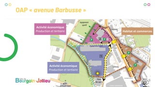 OAP « avenue Barbusse »
C
C
(commerce exclus)
Activité économique
Production et tertiaire
Activité économique
Production et tertiaire
Habitat et commerces
 