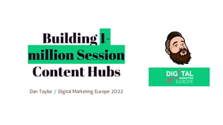 Building 1-
million Session
Content Hubs
Dan Taylor / Digital Marketing Europe 2022
 
