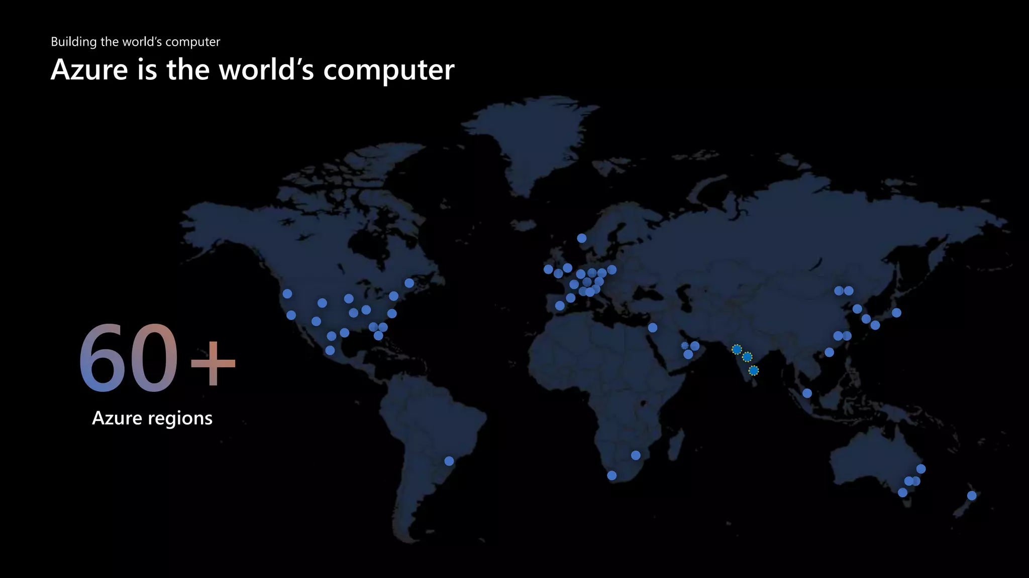 Building the world’s computer
Azure is the world’s computer
 