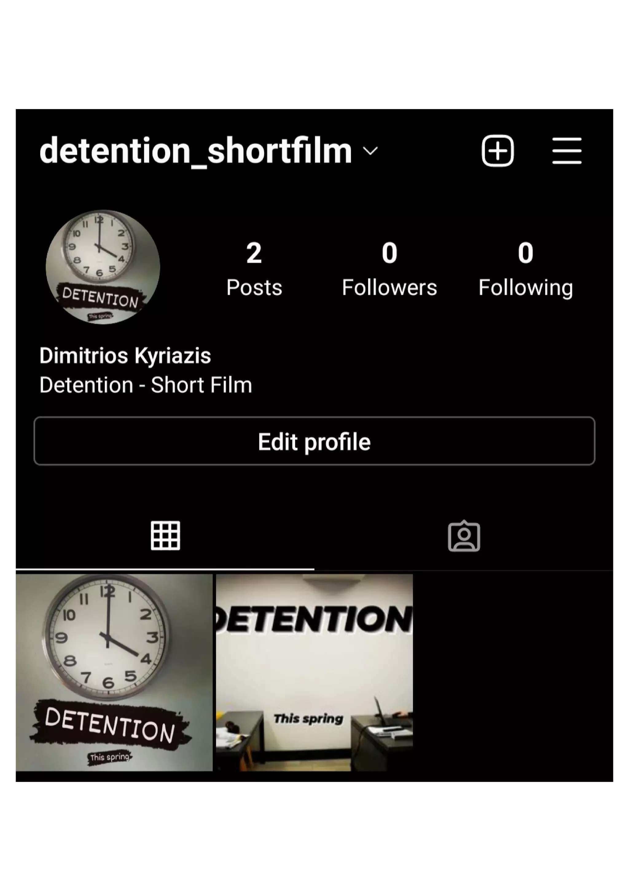 Detention - Short Film - Instagram profile | PDF