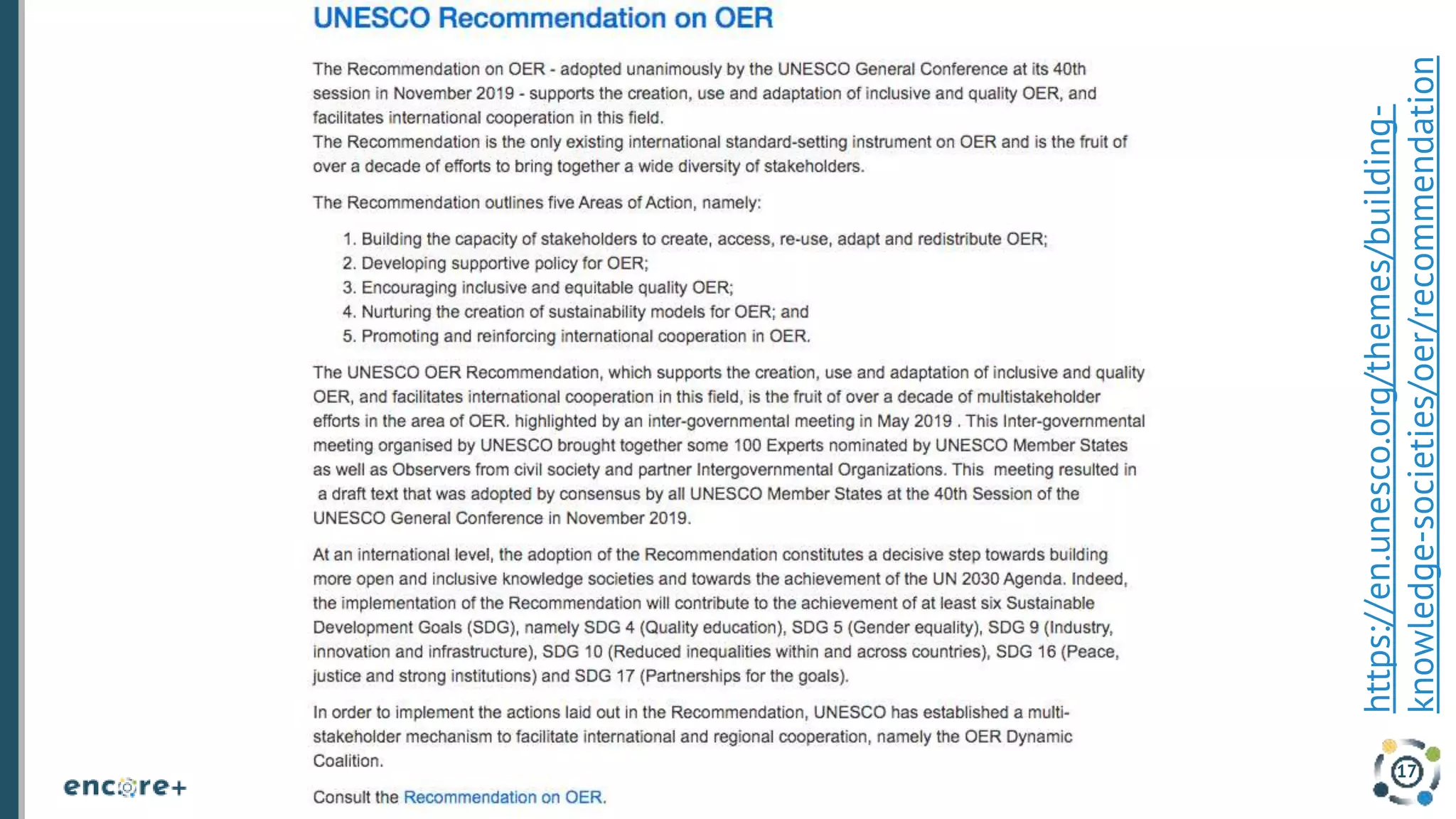 17
https://en.unesco.org/themes/building-
knowledge-societies/oer/recommendation
 