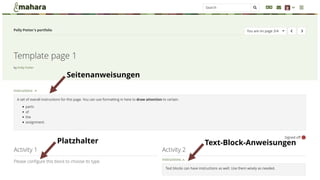 Seitenanweisungen
Platzhalter Text-Block-Anweisungen
 