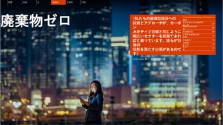 廃棄物ゼロ 「私たちの循環型経済への
投資とアプローチが、カーボ
ン
ネガティブ目標と同じように
幅広いセクターを刺激できれ
ばと願っています。誰もが自
身の
役割を果たす必要があるので
す」
Lucas Joppa 博士、最高環境責任者
概要 炭素 水 廃棄物 生態系 付録
目次
マイクロソフトのアプ
ローチ
廃棄物ゼロの達
成
変革の促進
システムの変化の
実現
主な動向
次のス
テップ
リソー
ス
62
65
69
71
74
75
77
 