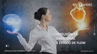 profrandes.com.br
LIDERANÇA DE ALTA PERFORMANCE | MASTER SKILLS
INTELIGÊNCIA
EMOCIONAL
E ESTADO DE FLOW
profrandes.com.br
LIDERANÇA DE ALTA PERFORMANCE | MASTER SKILLS
 
