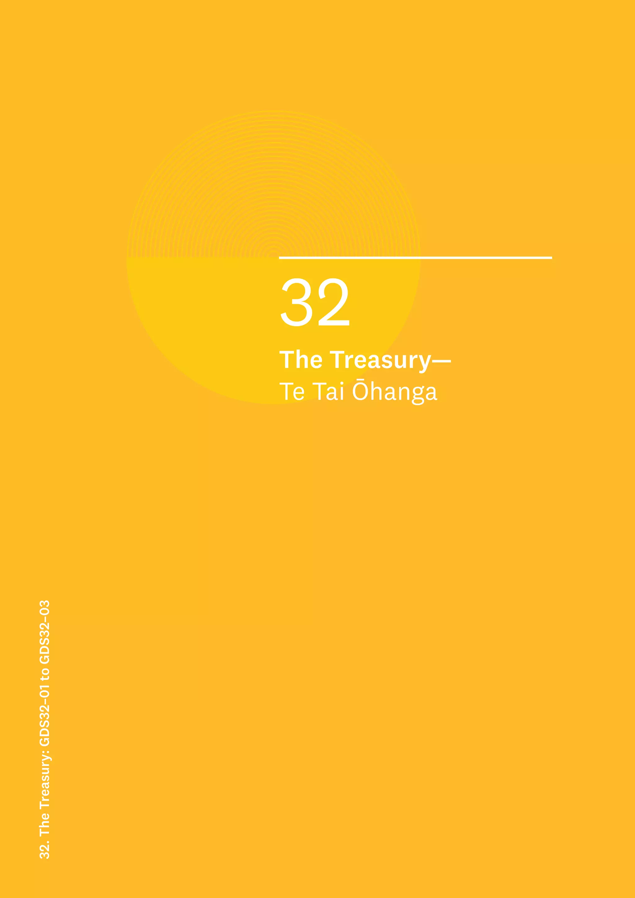 32
The Treasury—
Te Tai Ōhanga
32.
The
Treasury:
GDS32–01
to
GDS32–03
 