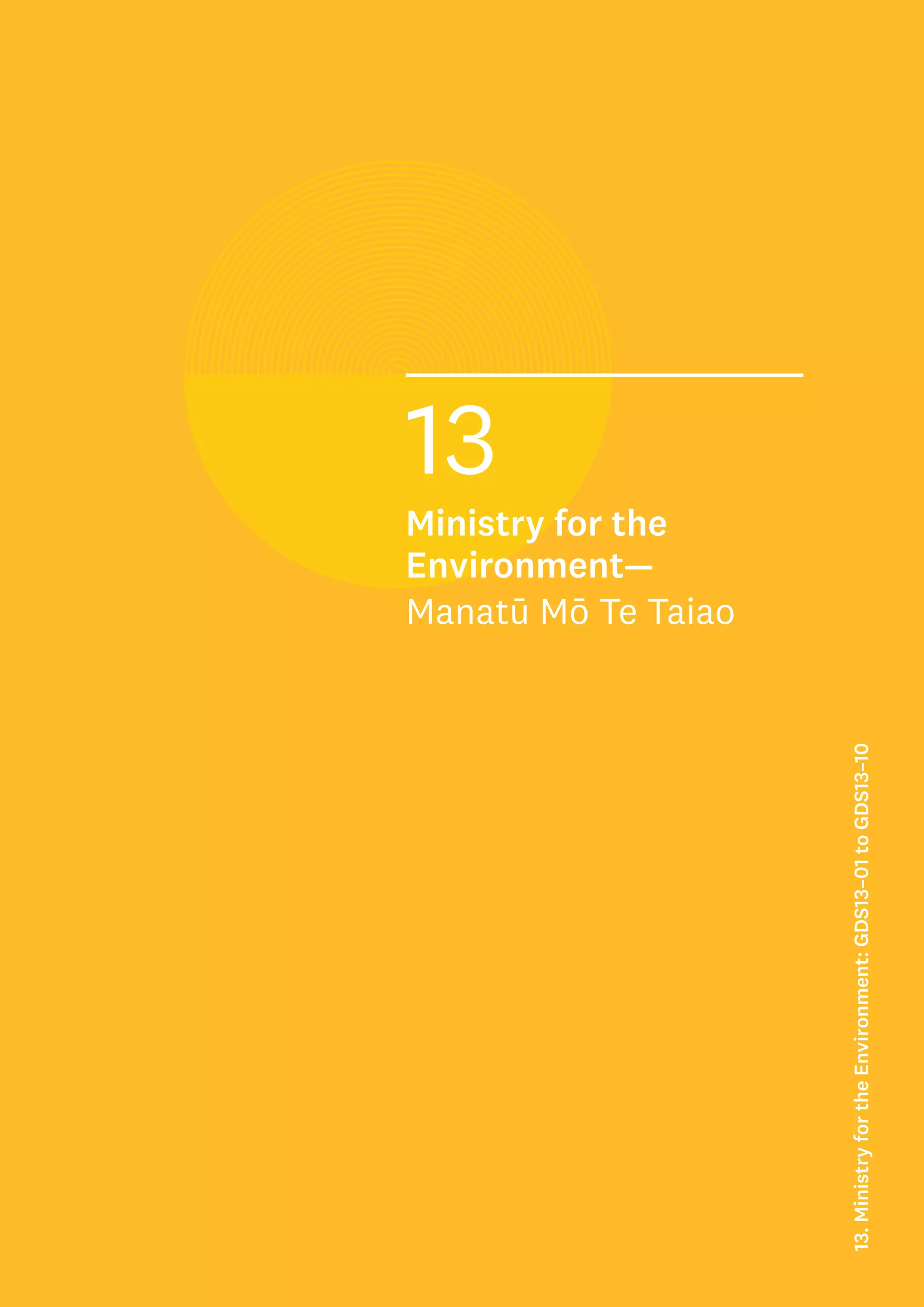 Key data
Strategy (to achieve the purpose):
2021 Scoring
Strategy
score
Average
score
1: Opportunities and Threats
1.1 Does it identify potential opportunities
going forward?
1.2 Does it identify potential threats going forward?
1.3 Does it contain a clear statement describing the
problem that the strategy is trying to solve?
2: Capabilities and Resources
2.1 Does it identify current and future capabilities?
2.2 Does it identify what capabilities it does not
have and needs to acquire or work around?
2.3 Does it identify current and future resources?
2.4 Does it identify what resources it does not have
and needs to acquire or work around?
3: Vision and Benefits (Purpose)
3.1 Does it provide a clear aspirational statement as
to what success would look like?
3.2 Does it identify who the beneficiaries are and how
they will benefit?
3.3 Does it describe how success will be measured
and over what time frame?
4: Approach and Focus (Strategy)
4.1 Does it break down the purpose into a number of
strategic goals/objectives that are tangible,
specific and different from each other?
4.2 Does it identify a range of strategic options to
solve the problem?
4.3 Does it clearly describe the chosen approach,
outlining what it will and will not do?
4.4 Does it highlight the risks, costs and benefits of
the chosen pathway/approach?
5: Implementation and Accountability
5.1 Does it identify who is responsible for
implementing the GDS?
5.2 Does it identify who will report on its progress?
5.3 Does it explain how progress will be reported and
over what time frames?
5.4 Does it discuss whether the GDS will undergo
a review while it is active or once it is completed?
6: Alignment and Authority
6.1 Does it discuss predecessors to the strategy and
identify any lessons learnt from these?
6.2 Does it align with its department’s SOI?
6.3 Does it align with its department’s annual report?
Total
97
This GDS’s score
Average GDS score
13
Ministry for the
Environment—
Manatū Mō Te Taiao
13.
Ministry
for
the
Environment:
GDS13–01
to
GDS13–10
 