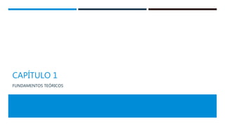 CAPÍTULO 1
FUNDAMENTOS TEÓRICOS
 