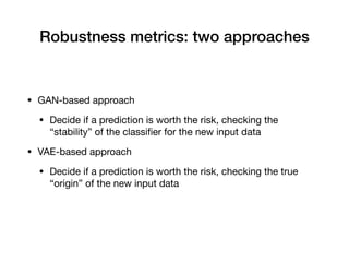 Robustness Metrics for ML Models based on Deep Learning Methods | PDF