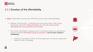 2.1.1 Duration of the affordability
Goal: all affordable housing units (VPO/HPO) remain permanently affordable.
▪ Between ...