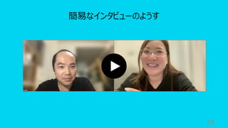 55
簡易なインタビューのようす
 