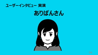 ユーザーインタビュー 実演
94
ありぱんさん
 