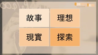 故事 理想
現實 探索
4
 