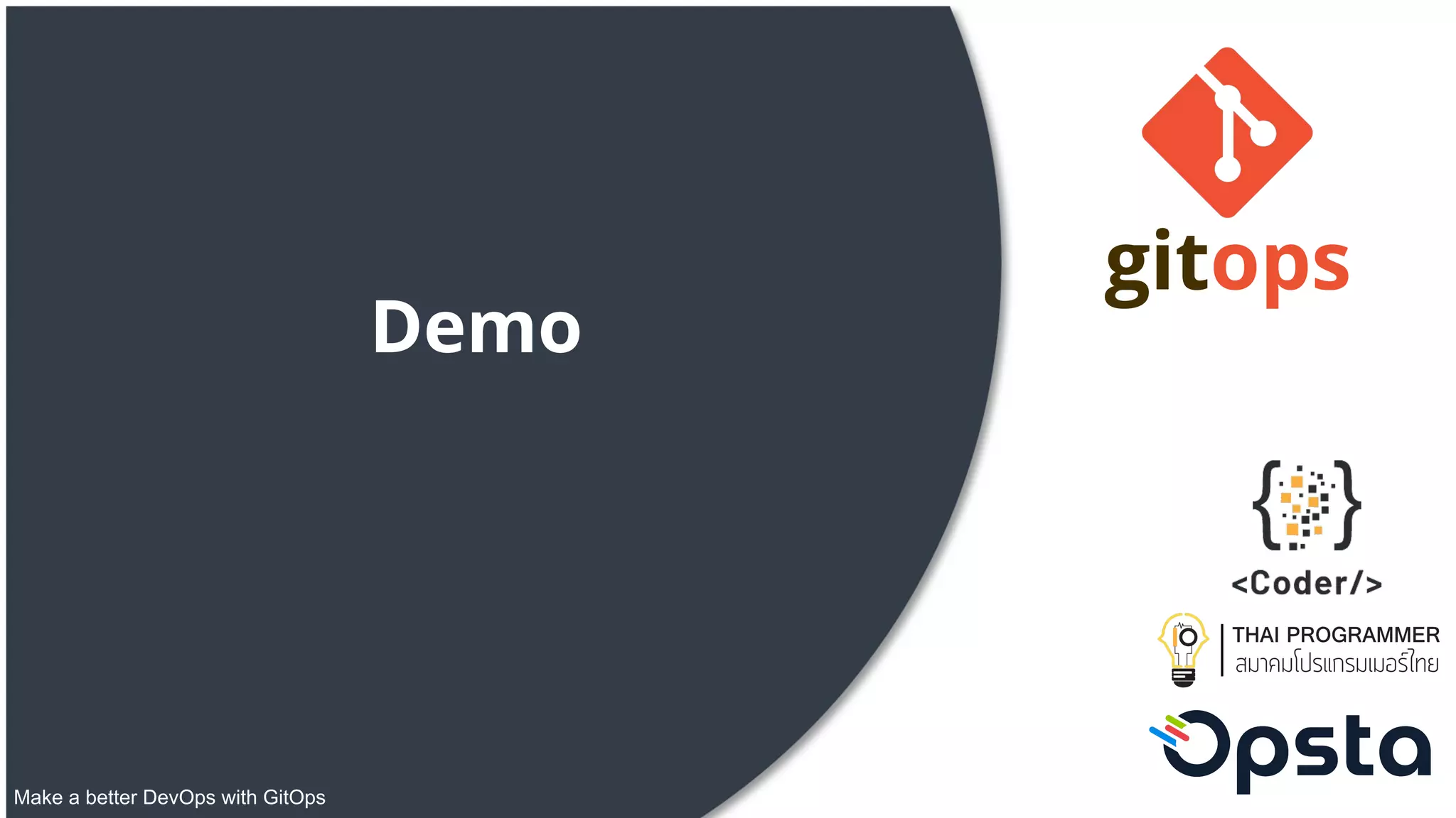 Make a better DevOps with GitOps gitops Demo 