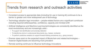 Trends from research and outreach activities
• Consistent access to appropriate data (including for use in training AI) co...