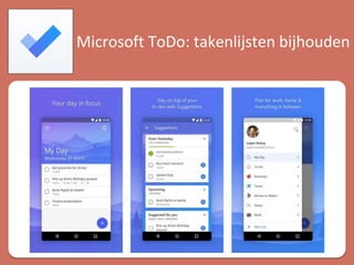 Microsoft ToDo: takenlijsten bijhouden
 