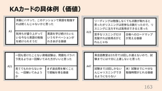 KAカードの具体例（価値）
163
 