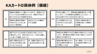 KAカードの具体例（価値）
164
 