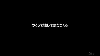 211
つくって壊してまたつくる
 