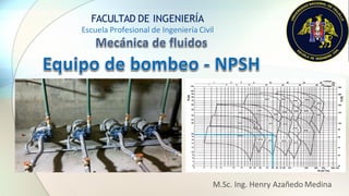 FACULTAD DE INGENIERÍA
Escuela Profesional de Ingeniería Civil
M.Sc. Ing. Henry Azañedo Medina
 