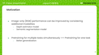 Masked Multi Tasker ECCV2022 paper reading - MultiMAE: Multi-modal Multi-task Masked ...