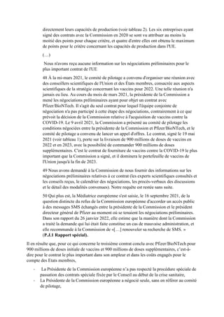 directement leurs capacités de production (voir tableau 2). Les six entreprises ayant
signé des contrats avec la Commissio...