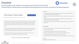 kai-waehner.de | @KaiWaehner | Data Streaming as Data Hub for Crypto, Blockchain, and Metaverse
Chainlink
Industry standard oracle network for connecting smart contracts to the real world
Transitioning from traditional time series-based monitoring toward an event-driven architecture and alerting approach
https://jobs.lever.co/chainlink/b0094754-6d1e-4c55-8dbc-622bc4d8a5ab
 