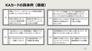 KAカードの具体例（価値）
79
 