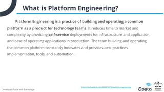 Let's build Developer Portal with Backstage | PDF