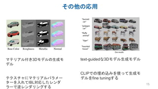 【DL輪読会】GET3D: A Generative Model of High Quality 3D Textured Shapes ...
