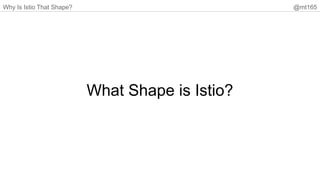 Why Is Istio That Shape? @mt165
What Shape is Istio?
 