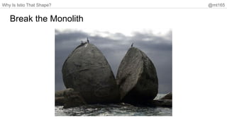 Why Is Istio That Shape? @mt165
Break the Monolith
 