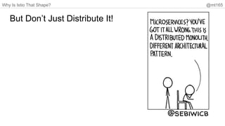 Why Is Istio That Shape? @mt165
But Don’t Just Distribute It!
 