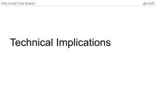 Why Is Istio That Shape? @mt165
Technical Implications
 