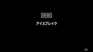 23
アイスブレイク
ワーク1
 