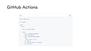 日々の開発フローにプラスする GitHub Actions ～ セキュリティ対策を取り込む | PDF